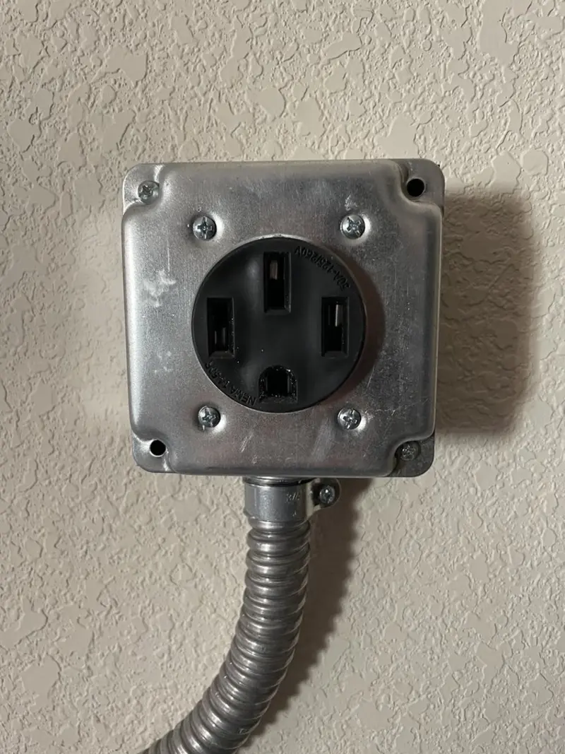 NEMA 14-50 outlet installed for Smart Home Electrical in Worth